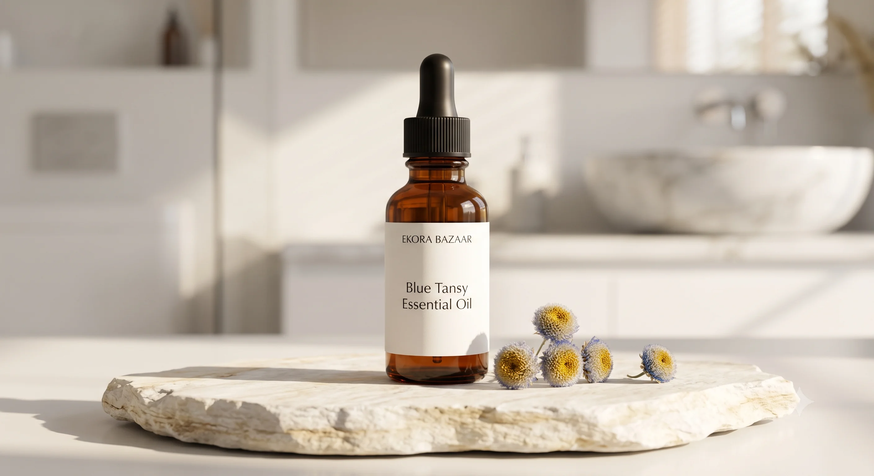 BLUE TANSY ESSENTIAL OIL STEAM DISTILLED, 100% PURE AND NATURAL 10ML